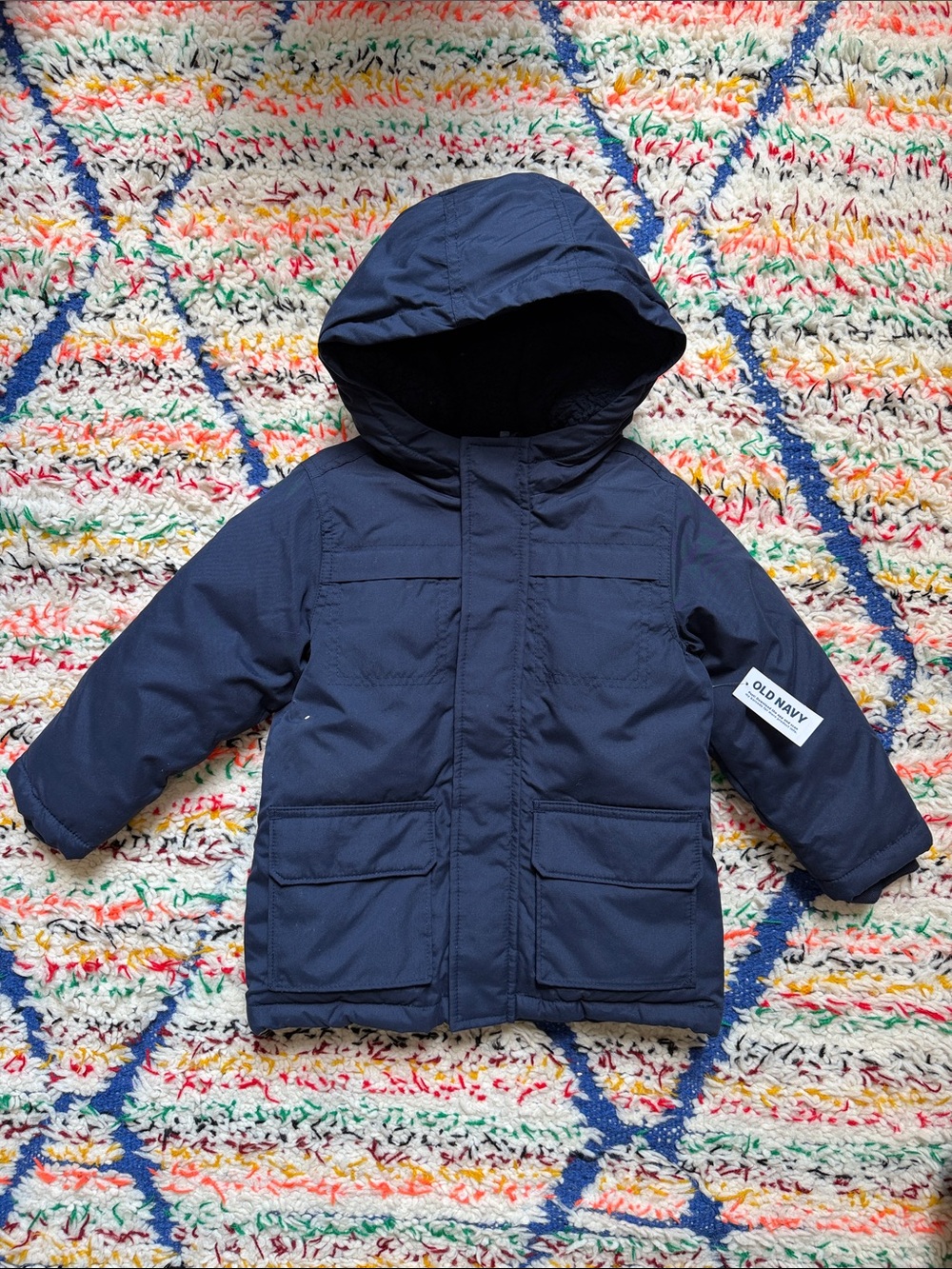 Old navy Kids' Hooded fleece lined Winter Coat - Navy